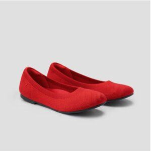 VIVAIA Round-Toe Flats - All-Day Comfort Claire - Ruby Red - Sz 8/ eu 39
